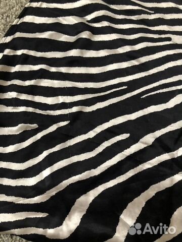 Юбка H&M атласная зебра 36