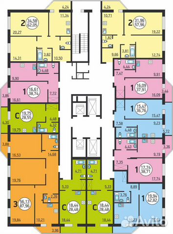 1-к квартира, 38.9 м², 10/25 эт. 1-к квартира, 38.9 м², 10/25 эт.