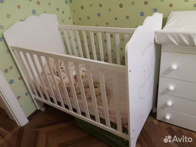 Детская кроватка и комод micuna sweet bear
