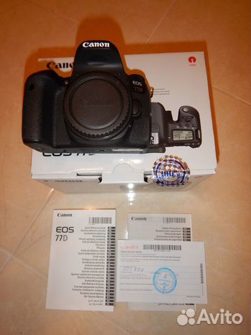 Зеркальный фотоаппарат canon EOS 77D body, черный