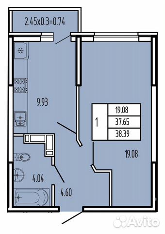 1-к квартира, 35.5 м², 11/17 эт.