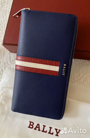 Новое портмоне Bally, Швейцария оригинал, синее Новое портмоне Bally, Швейцария оригинал, синее