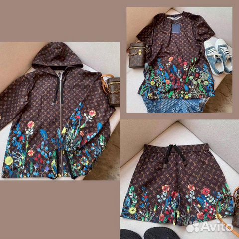 Костюм тройка Louis Vuitton lux (ветровка, футболк Костюм тройка Louis Vuitton lux (ветровка, футболк