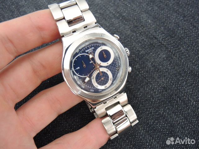 Часы Swatch Chrono Irony oblique END blue YCS547G
