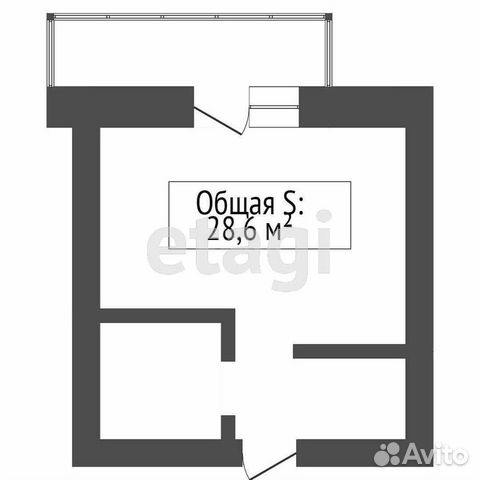 1-к квартира, 28.6 м², 9/12 эт.