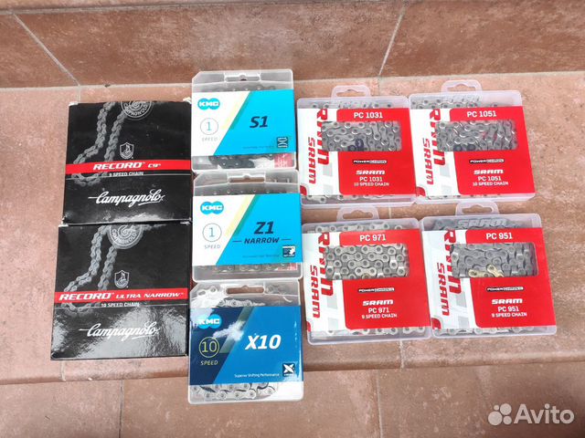 Цепи Sram, KMC, Shimano, Campagnolo. 1-12 ск, от