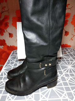 Сапоги кожаные (38р.)