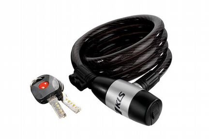 Замок велосипедный Kellys Recoil. размер: 5,6ммх12ммх150см. ключ с подсветкой