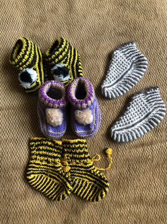 Пинетки вязаные детские