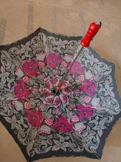 Женский зонтик нейлон винтаж 1970 гг полуавтомат