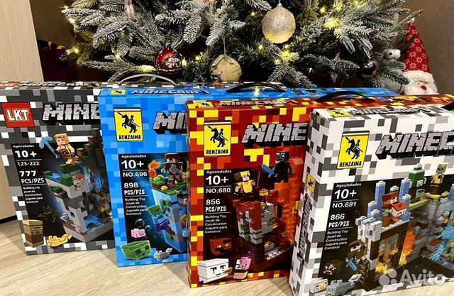 Огромный Конструктор minecraft с LED подсветкой