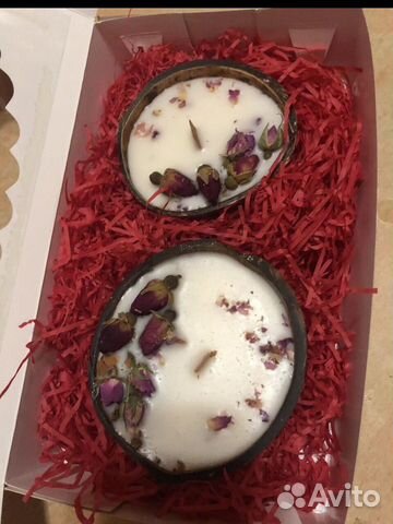 Массажные свечи в скорлупе кокоса