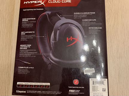 Hyperx Cloud Core Компьютерная гарнитура / наушник