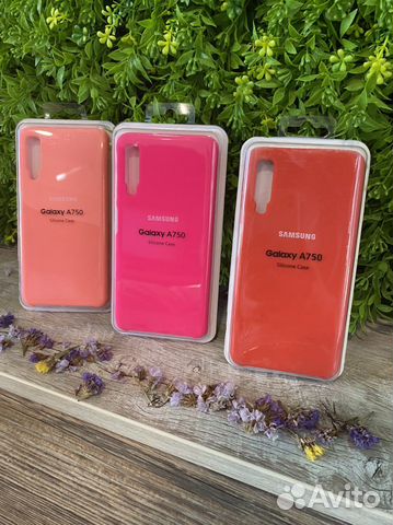 Чехол Silicone case original Samsung A7 2018