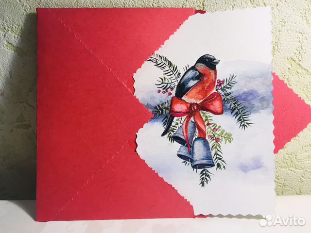 Открытка акварельная в конверте, 10х15 см