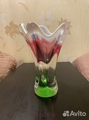 Ваза. Цветное стекло. Богемия. Чехия