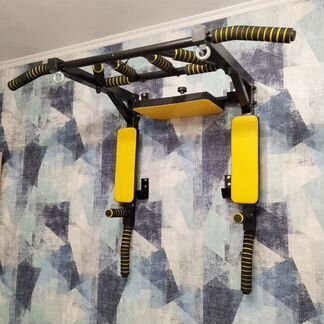 Турник Мультихват 3в1 черно-желтый