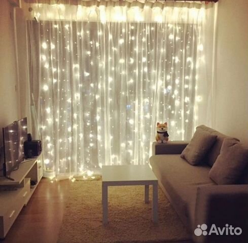 Гирлянда штора, нить