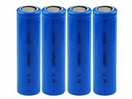 Аккумуляторы Li-Ion 14500 3.7V 1300mAh размер AA