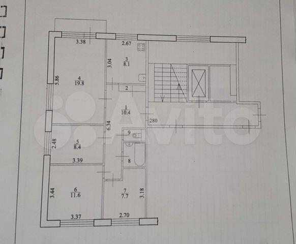 4-к. квартира, 70,5 м², 7/9 эт.