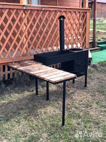 Мангал с печью под казан