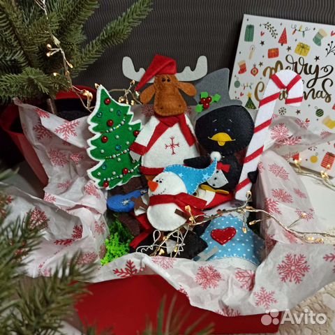 Набор новогодних игрушек из фетра