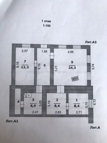 Дом 128,5 м² на участке 5 сот.