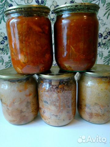 Натуральные домашние консервы, тушенку, каши,супы