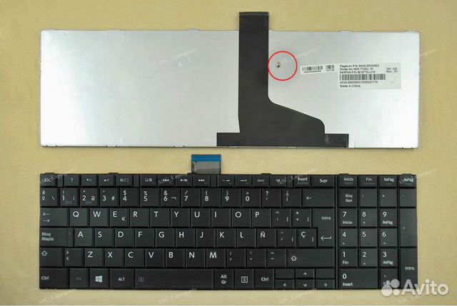 Клавиатура для Toshiba Satellite C850 C855D