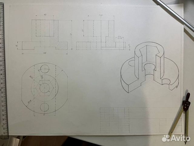 Инженерная графика чертежи для студентов готовые