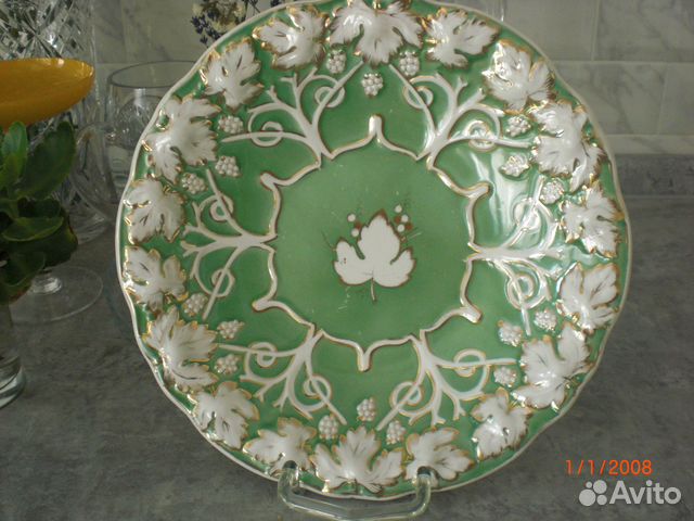 Антикварная фарфоровая посуд / тарелка дулево 1956