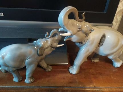 Фарфоровый слон лфз СССР пара