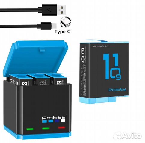 GoPro 11 док станция + аккумулятор новые