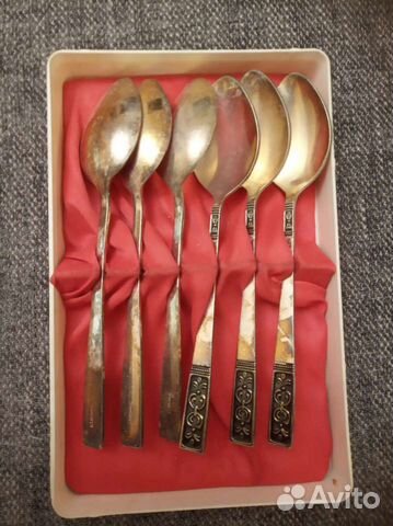 Набор чайных ложек, мельхиор,ссср,винтаж
