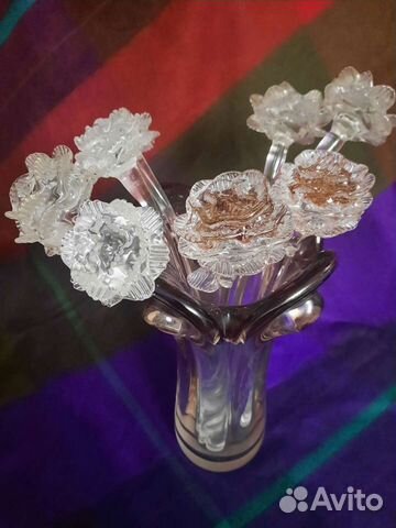 Цветы розы хрусталь