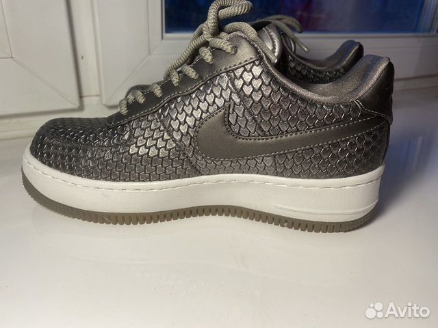 Nike air force 1 upstep premium metallic silver