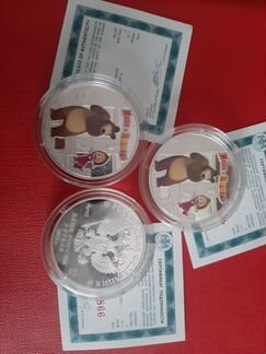 3 рубля серебро паровоз Черепанова