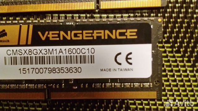 Corsair Vengeance cmsx8GX3M1A1600C10 ноут