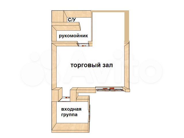 Помещение свободного назначения, 25 м²