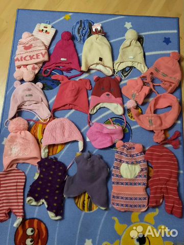 Шапки, шарфы, шлемы 0-2 года