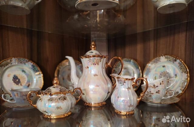 Сервиз чайно-кофейный на 6 персон перламутровый