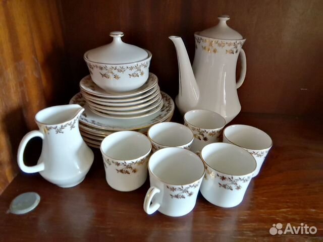 Фарфоровый кофейный сервиз пр-во Чехословакия