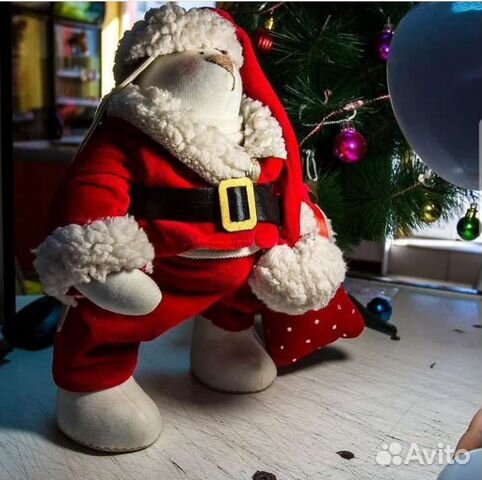 Мягкая игрушка Заяц Дед мороз