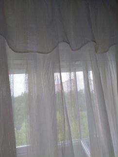 Красивый тюль с ламбрикеном Шторы в полоску