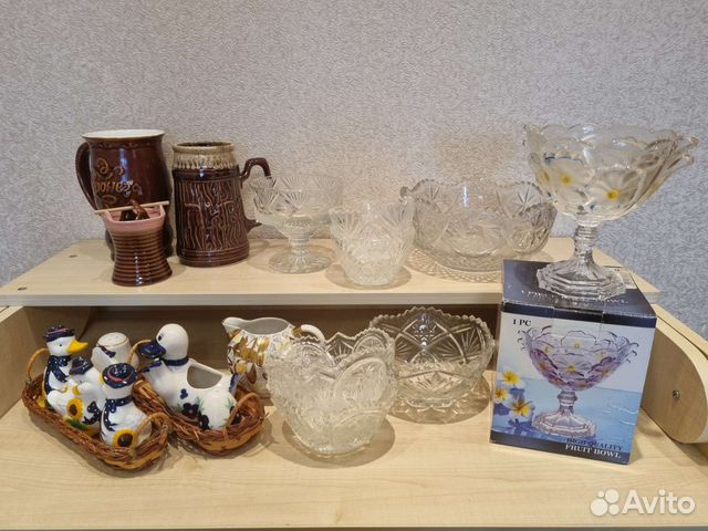 Посуда керамическая, хрустальная