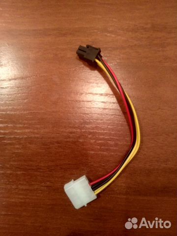 Переходник Molex 4 pin на 6 pin PCI-e