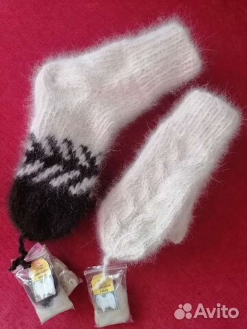 Варежки, носки, наколенники из собачьей шерсти