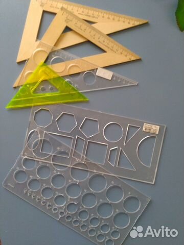 Обложка для тетрадей линейка трафарет треугольник