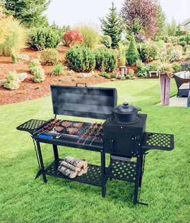 Мангал с печью под казан