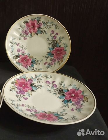 Блюдца из костяного фарфора лфз СССР